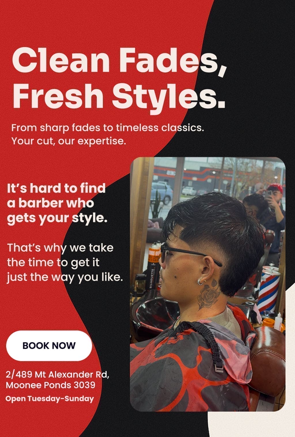 Infographics & Meta Ad Custom Campaign- The Barber Suregon
