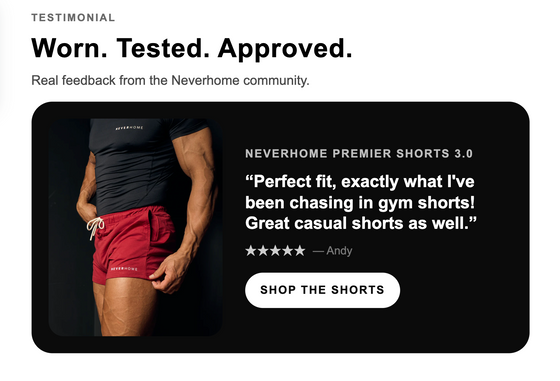 Email section example